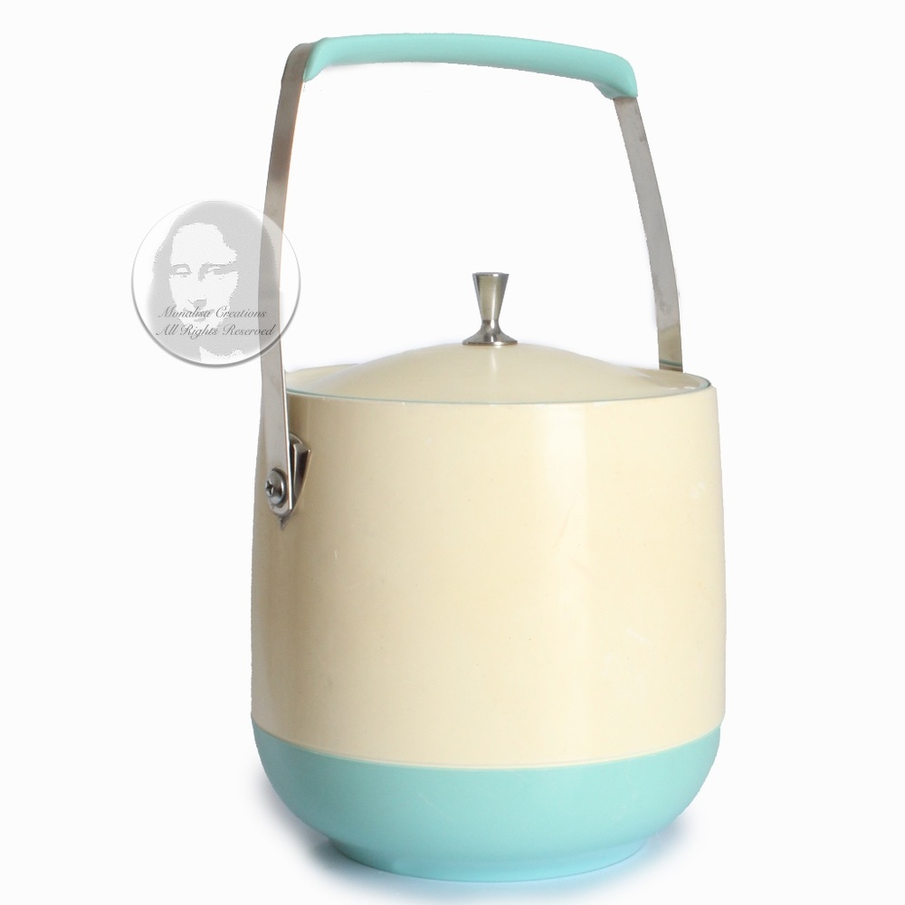 Mid Century Modern Ice Bucket Barware MCM Space Age Vintage 70s Home Decor